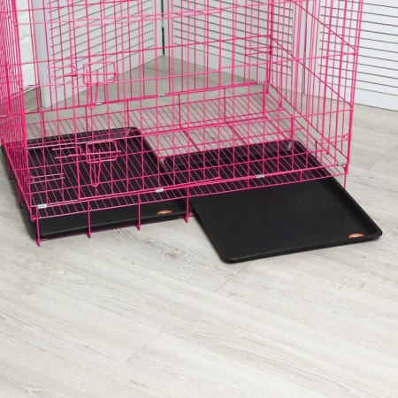 A cell with a hatch for dogs and cats, 85 x 60 x 70 cm, pink-8