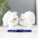 Souvenir Ceramics "2 Wrapping pigeons" with rhinestones 8x11x4.5 cm