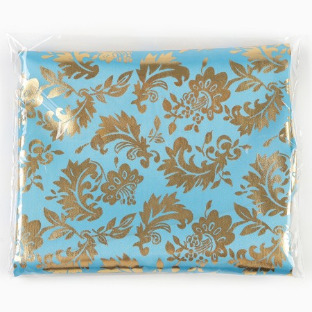 Locum for needlework, atlas, gold pattern on Blue, 50 × 75 cm-3