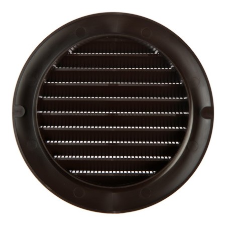 Ventilation grate Zein, D = 150 mm, round, with a grid, a flange, a stiff, brown-5