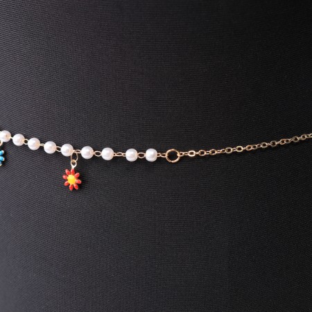 Party "waist" flowers, colored in gold, 68 cm + 25 cm extension cord-5