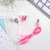 Headphones wired in the box, "unicorn", vacuum, pink