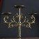 Cast iron candle for 3 candles "openwork" Golden Patina 32x24x9.5 cm