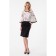 Female dress, size 42, black color, white