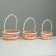 A set of wicker baskets from 3 D20 H 8/27; D17 H 7 H 25; D13 H 6 H 21 cm. (Ratan)