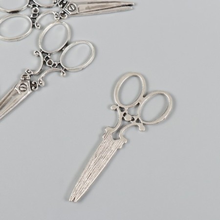 Decor Metal for creativity "Openland scissors" silver (A9361) 6x2.5 cm-1