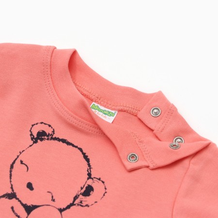 Kit for children (longshit, pants), peach color, height 62-1