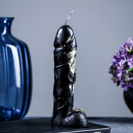Figure candle "Favorite" Black with a whip 16cm-2