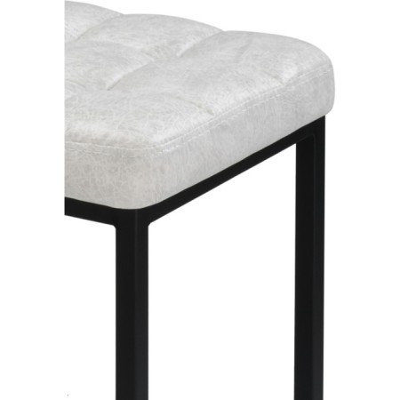 Har loth metal stool/eco -leather, black/gray 34x34x65 cm-2