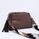 Richet Cross-Body bag, external pocket, 2 long belts, brown color