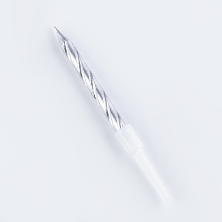 Candles in the cake "Spiral", 10 pcs, medium, 5 cm, metallic-7