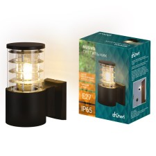 Wall lamp, invoice Duwi Techno, 170x108x220mm, E27, alumu/glass, IP65, black,