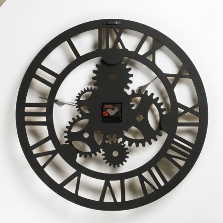 Wall clock, series: loft, discrete move, D-58 cm-3
