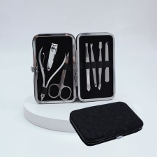 Manicure set, 7 items, in case, black color