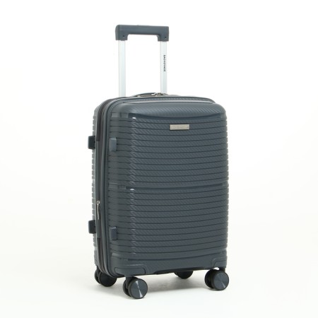 Small suitcase 20 "On a zipper, code lock, 4 wheels, color gray color-1