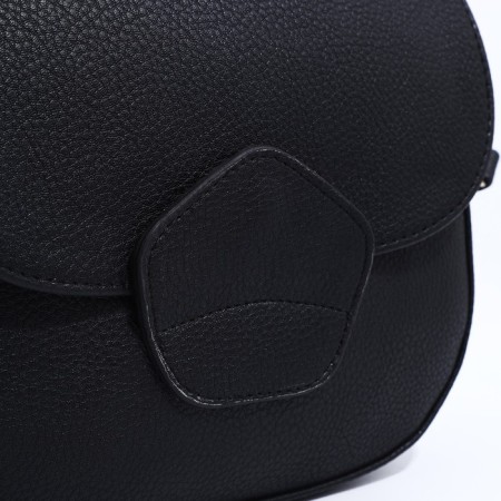 Richet bag on a magnet, outer pocket, long belt, black color-3