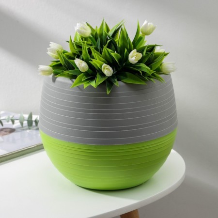Flower pot "Japan", 3 l, the color is gray-fist