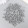 Set of beads "needlework" plastic, diameter 6 mm, 25 g, silver