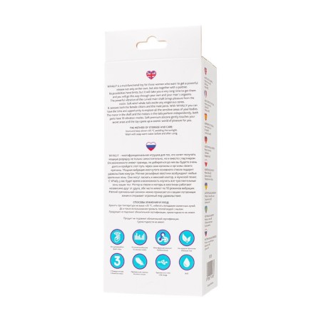 Multifunctional vibrator L’Eroina Whally, 18.5 cm, silicone, blue color-10