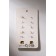 Pusets 6 pairs "ball" flower, white color in gold