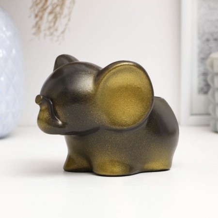 Cashpo Figure "Elephant" Black Zoloto, 8cm-2