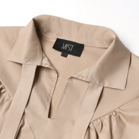 Women's shirt with MIST ribbons, size 44, beige-8
