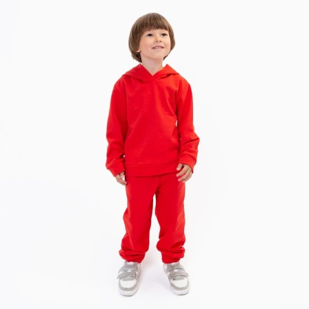 Children's costume (sweatshirt, trousers) I am beginning, red color, height 152 cm