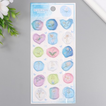Stickers for creativity plastic "Color Floral Wealth" 9.3x20.4 cm