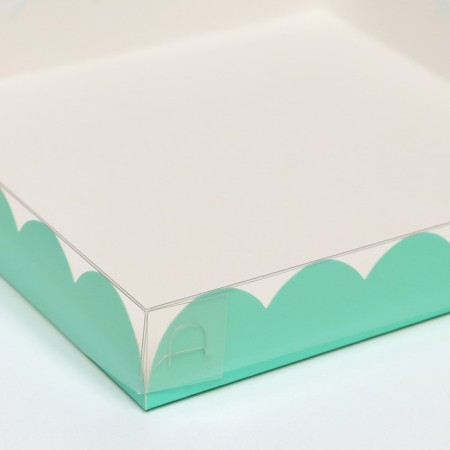 Box for cookies, mint, 21 x 21 x 3 cm-1
