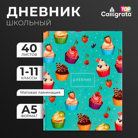 Universal diary for grades 1-11, "Cexi. Pattern", solid cover 7BC, matte lamination, selective varnish, 40 sheets