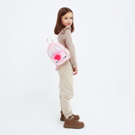 Baby backpack for girls with sparkles "Bunny"-6