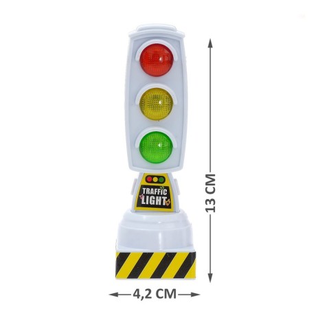 Traffic light "City", works on batteries, lighting effects, white color-1