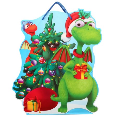 Gift Package "New Year" 23x27x11.5 cm, Mickey Mouse and Dragon-4
