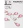 Suspension "drop" rifle 2.1 × 1.4 × 0.4 cm, (set 10 pcs.), Pink color in gold