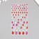 Stick plastic rhinestones "droplets of different sizes" mix 9x16.5 cm