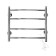 Domoterm electric heated towel rail "Classic" 109-4, 500 x 500 mm, 4 crossbars, rights