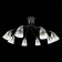 Ceiling EVOLUCE lamp. Sle102902-08. Lirino. 8x40 watts, E27, 73x73x44 cm, black color, chrome