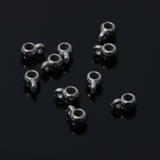 Kulon holder 0.9 × 0.6 × 0.5 cm, (set 10 pcs.), Color silver