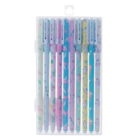 A set of gel pens "Tropics", 10 colors, in a plastic pencil case-3