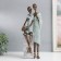 Suvenir Polystone "African couple" silver pattern - leaves 14x10x35.5 cm