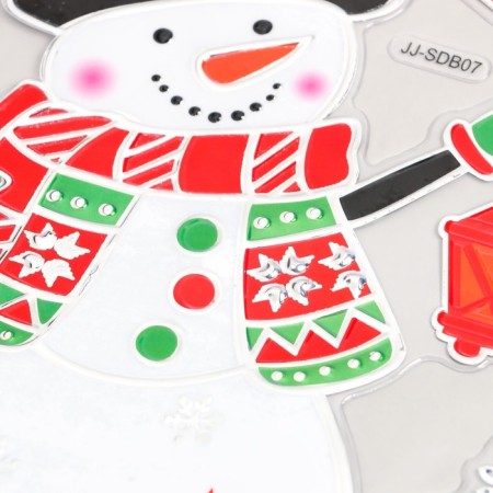 Plastic sticker "Snowman and penguin" 24x33 cm-2