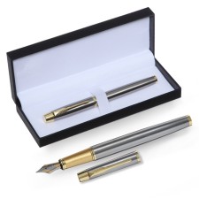 Gift feathers in the leatherette case, hull silver, gold