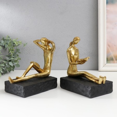 Book holders "Reading time" set 2 pcs gold 17x14x9.2 cm-1