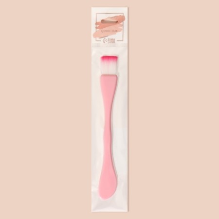 Brush for masks, bilateral, with a spatula, 15.5 (+/- 1) cm, color mix-6