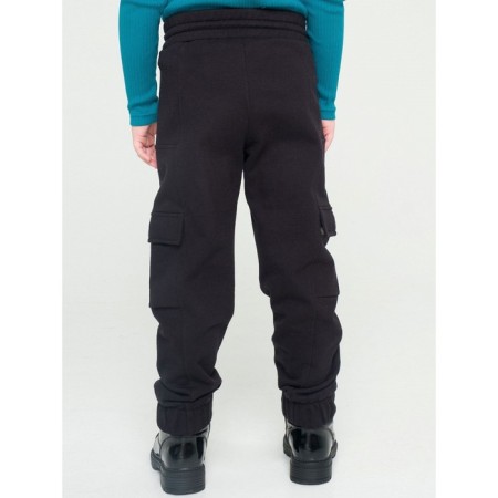 Pants for girls, height 92 cm, black color-4