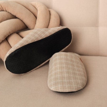 Male slippers, size 44-45, beige color-6