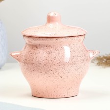 Ceramic pot for baking No. 6, 0.65l / 12x12cm, flamingos