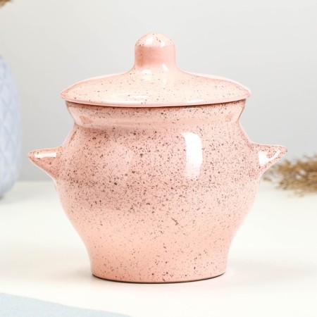 Ceramic pot for baking No. 6, 0.65l / 12x12cm, flamingos
