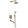 Bronze de Luxe 10137DF shower system, spout, tropical shower, hidden installation, brass
