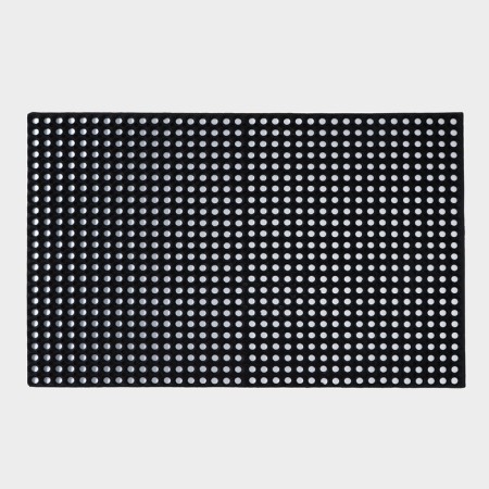 Muddy mud -bearded rug, 100 × 150 × 2.2 cm, black color